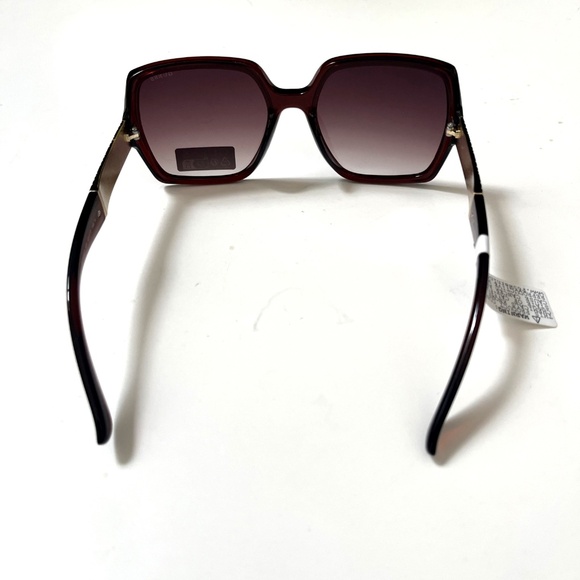 New Original GUESS Square Sunglasses GO00031 Acetate Embossed Red Burgundy main image 4